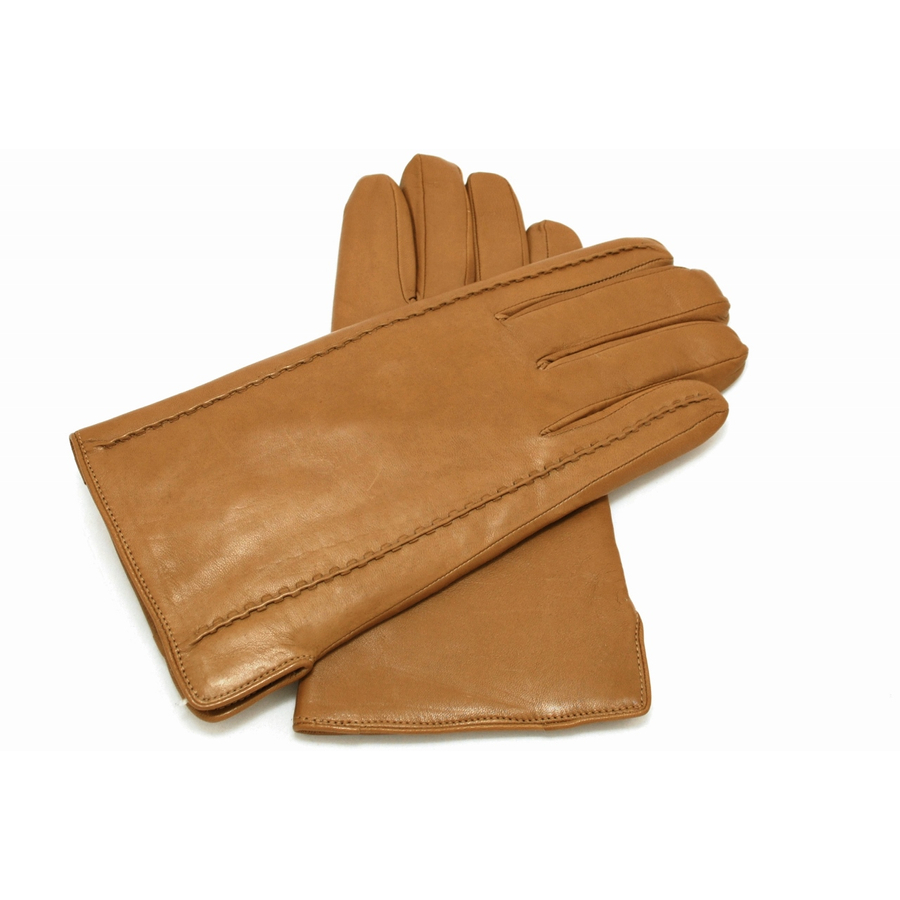 men's camel leather gloves